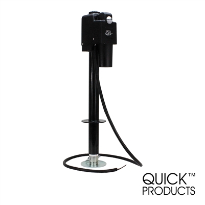 Quick Products JQ-3500B Power A-Frame Electric Tongue Jack - 3,650 lbs. Lift Capacity, Black