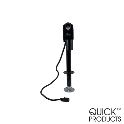 Quick Products JQ-3500B-7P Power A-Frame Electric Tongue Jack with 7-Way Plug - 3,650 lbs. Lift Capacity, Black