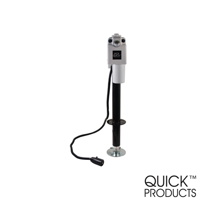 Quick Products JQ-3500W-7P Power A-Frame Electric Tongue Jack with 7-Way Plug - 3,650 lbs. Lift Capacity, White