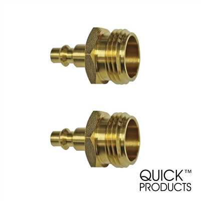 Quick Products QP-BOPQCB-2PK Blow Out Plug With Brass Quick Connect - 2-Pack