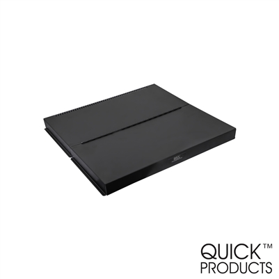 Quick Products QP-CRHSRPCB Camper & RV Hinged Stovetop & Range Cover - Protects for Storage & Transport, Fits Most 3 & 4 Burner RV Stoves, Black