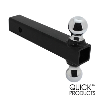 Quick Products QP-HS1820 Class III Trailer Ball Mount with Double Welded Hitch Balls - 5000 lbs. (1-7/8