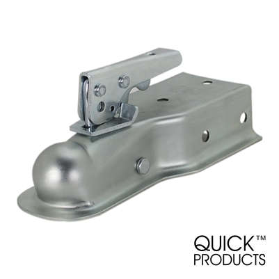 Quick Products QP-HS3022Z Zinc Trigger-Style Trailer Coupler - 1-7/8" Ball, 3" Channel - 2,000 lbs.