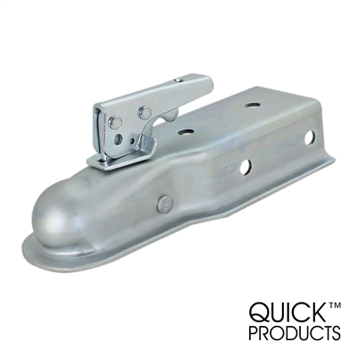 Quick Products QP-HS3025Z Zinc Trigger-Style Trailer Coupler - 2" Ball, 3" Channel - 3,500 lbs.