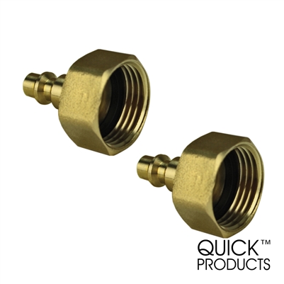 Quick Products QP-QCBPGF-2PK Quick Connect Air Compressor Irrigation Blow Out Fitting - Female, 2-Pack